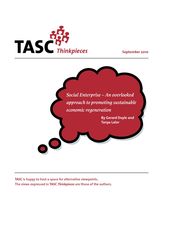 Publication cover - Social Enterprise – An overlooked approach to prom