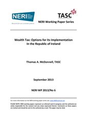 Publication cover - TASC NERI Wealth Tax Tom McDonnell