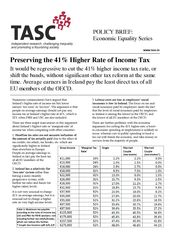 Publication cover - TASC Preserving the 41 Per Cent Tax Rate