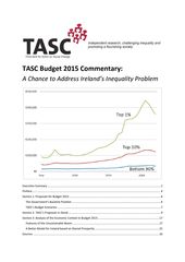 Publication cover - TASC Budget 2015 Commentary FINAL