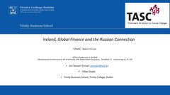 Publication cover - Ireland, Global Finance and the Russian Connection