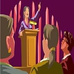 Female public speaker