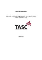 Publication cover - TASC Low Pay Commission Women Final